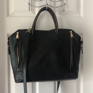 Black Leather purse/work bag